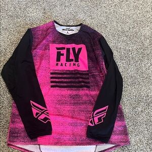 Fly Racing Women's Pink and Black Jersey